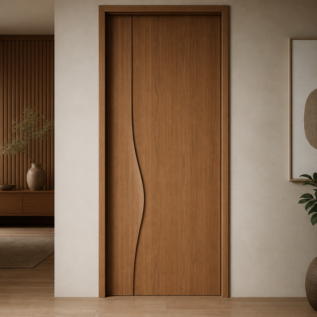 Wooden door model WD-0003 — handcrafted by BURAQ Interiors in Makkah