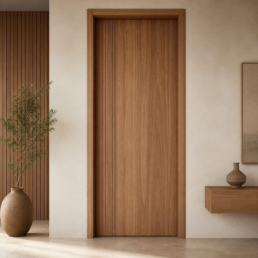 Wooden door model WD-0005 — handcrafted by BURAQ Interiors in Makkah