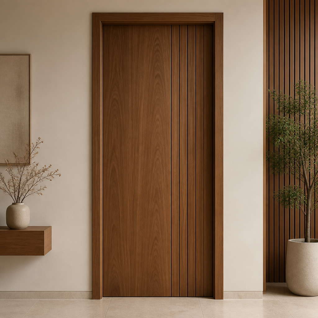 Wooden door model WD-0010 — handcrafted by BURAQ Interiors in Makkah